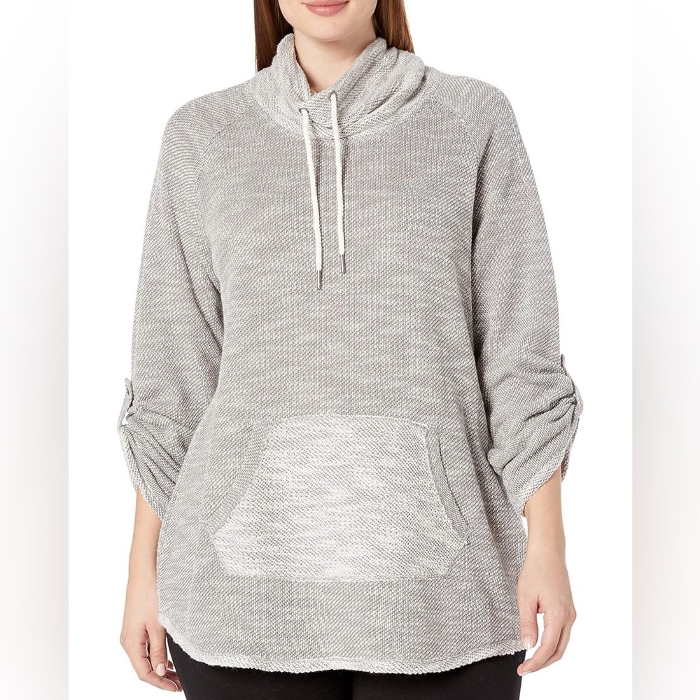 Calvin Klein Performance Quick Dry Sweater Cowl Neck Kangaroo Pocket Large